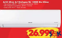 SAMSUNG AR35 SİLVER 12000 BTU KLİMA